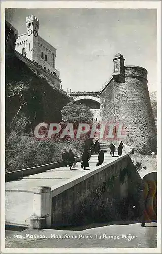 Cartes postales moderne Monaco Montee du Palais La rampe major