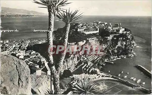 Cartes postales moderne Le rocher de Monaco Le cap martin et l italie