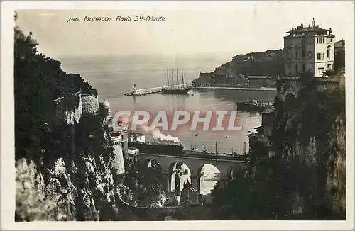 Cartes postales moderne Monaco Ravin Ste Devote Train