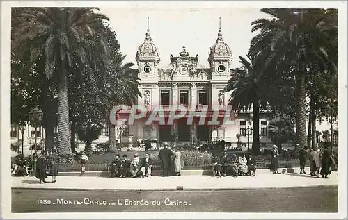 Cartes postales moderne Monte Carlo L entree du Casino
