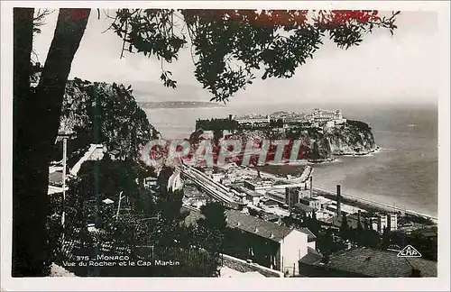 Cartes postales moderne Monaco Vue du rocher et le Cap Martin
