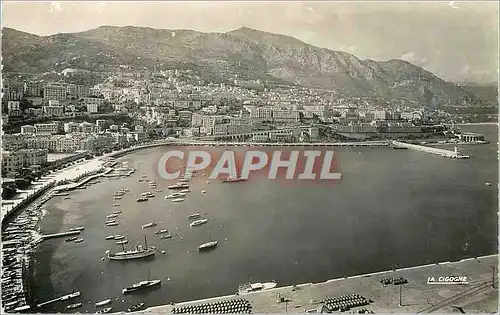 Moderne Karte Principaute de Monaco Vue panoramique sur la Condamine et Monte Carlo