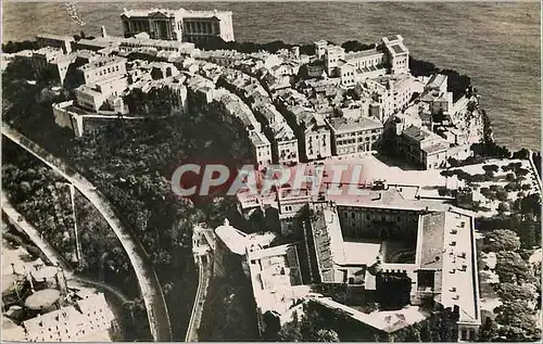 Cartes postales moderne Musee oceanographique de Monaco Vue aerienne du vieux rocher de Monaco Ville
