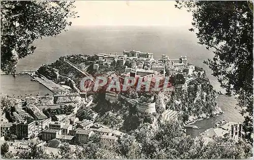 Moderne Karte Principaute de Monaco Monaco ville sur son rocher
