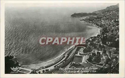 Cartes postales moderne Monte Carlo et St Roman Le Beach et casino d ete