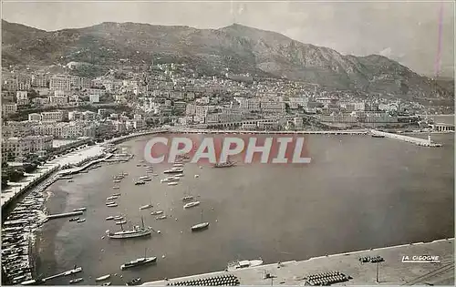 Moderne Karte Principaute de Monaco Vue panoramique sur la Condamine et Monte Carlo
