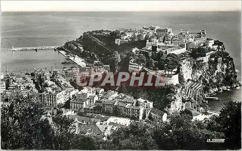 Moderne Karte Monaco Vue d ensemble du rocher et de la Condamine