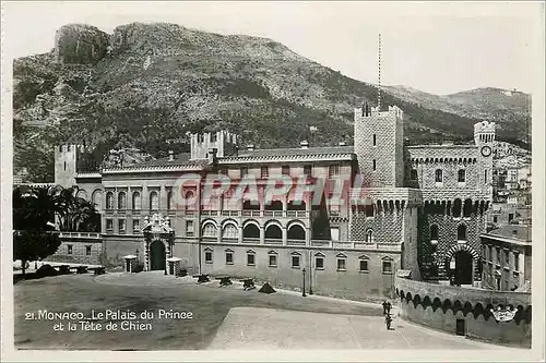 Moderne Karte Monaco Le palais du Prince et la Tete de Chien