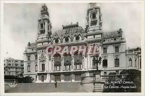 Moderne Karte Monte Carlo Le Casino Facade sud