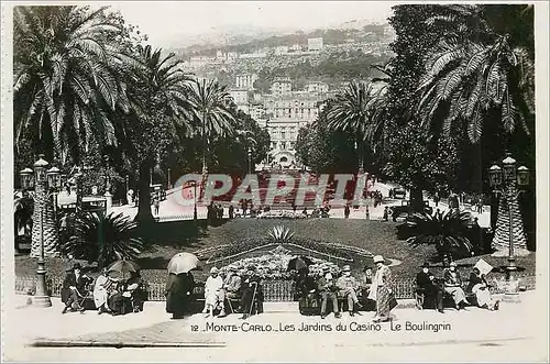 Moderne Karte Monte Carlo Les jardins du Casino Le Boulingrin