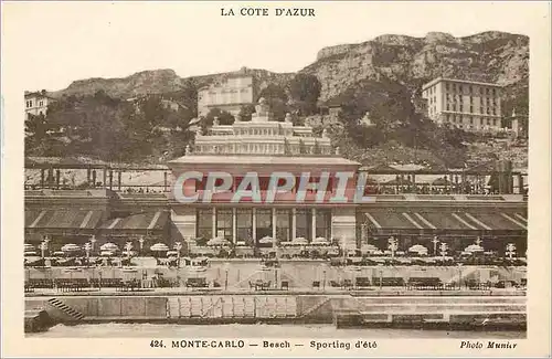 Cartes postales Monte Carlo Beach Sporting d ete