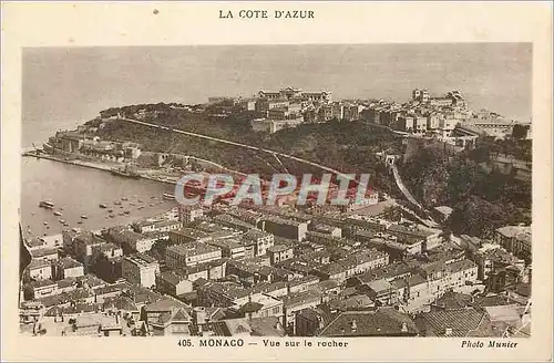 Cartes postales Monaco Vue sur le rocher