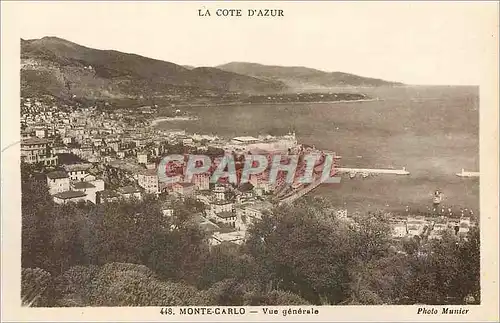 Cartes postales Monte Carlo Vue generale