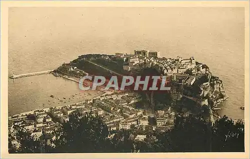 Cartes postales Monaco Principaute Le rocher vu de la grande corniche
