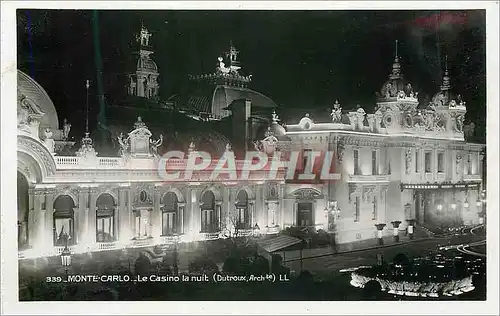 Cartes postales moderne Monte Carlo Le Casino la nuit