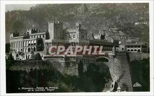 Cartes postales moderne Monaco Palais du Prince et la montee Major
