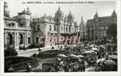 Cartes postales moderne Monte Carlo Le Casino Terrasse du cafe de Paris et Hotel