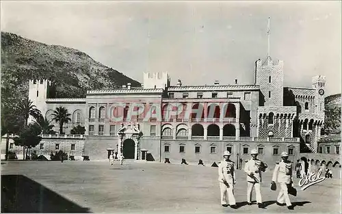 Moderne Karte Monaco Palais du Prince Facade sur la Place du Palais Militaria