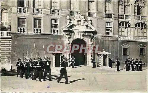 Moderne Karte Monaco La releve de la Garde des Carabiniers de SAS le Prince de Monaco Militaria