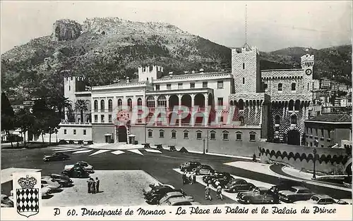 Moderne Karte Principaute de Monaco La Place du Palais et le Palais du Prince