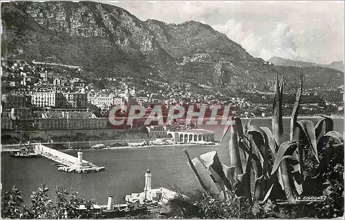 Moderne Karte Monte Carlo L entree du port le casino et le tir aux Pigeons