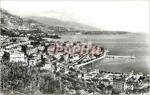 Cartes postales moderne Principaute de Monaco Monte Carlo Vue generale Au fond le Cap Martin