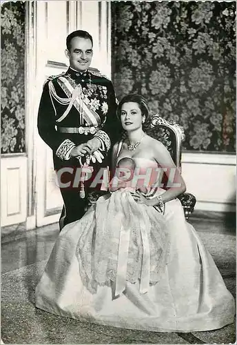 Cartes postales moderne Le Prince Rainier III La Princesse et la Princesse Caroline