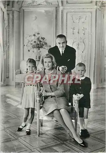 Moderne Karte Le Prince Rainier III La Princesse Grace Le Prince Albert La Princesse Caroline