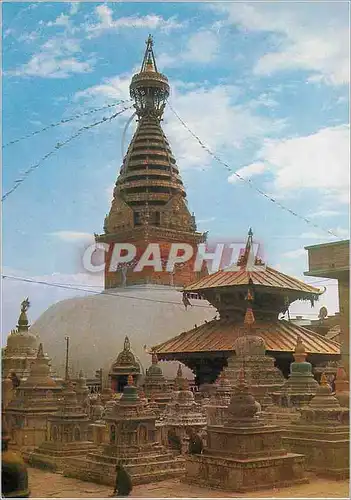 Cartes postales moderne Swoyambhu the biggest Stupa in the world Nepal