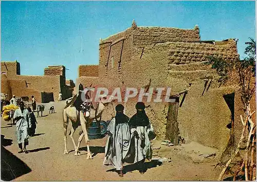 Moderne Karte Republique du Niger Agades Une rue de la ville