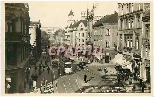 Cartes postales Karl Johansgt Oslo Tramway