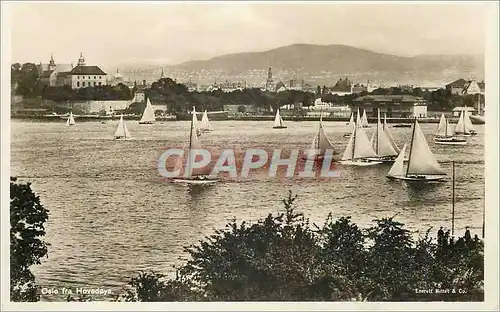 Cartes postales Oslo fra Hovedoya Bateaux