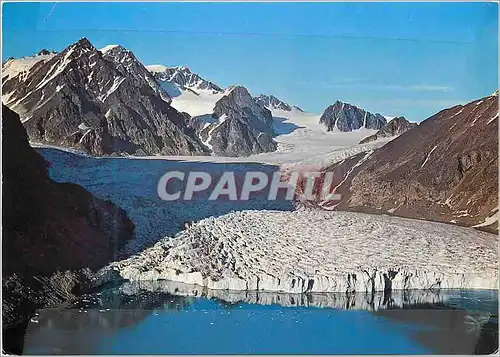 Cartes postales Norway Glacier and mountains at Kongsfjorden