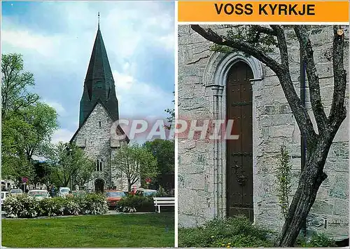 Moderne Karte Norway Voss church Gothic stone church