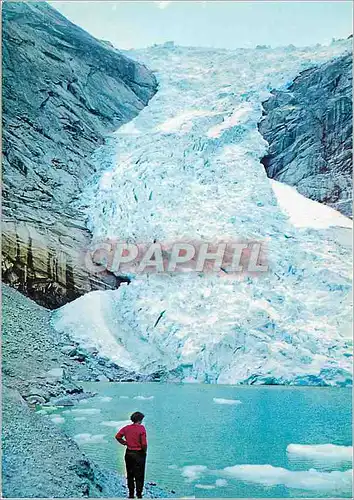 Moderne Karte Norway Briksdalsbre glacier Olden Nordfjord