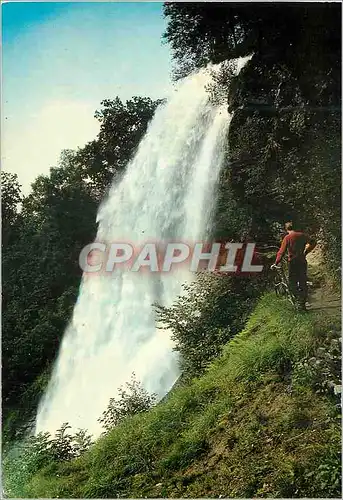 Moderne Karte Norway Steindalsfoss waterfall Norheimsund Hardangerfjord