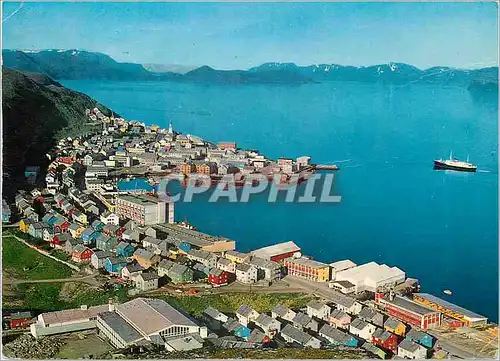 Cartes postales moderne Norway View of the town The Express Coastal liner in harbour