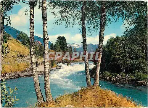 Moderne Karte Norway View of the Strynselva river