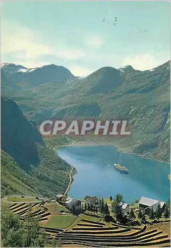 Moderne Karte Norway Geiranger View from the Eagle Road