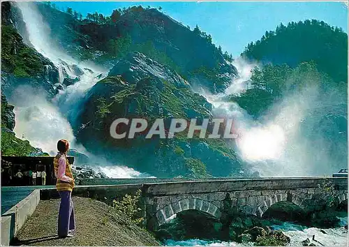 Cartes postales moderne Norway Latefoss waterfall Hardanger