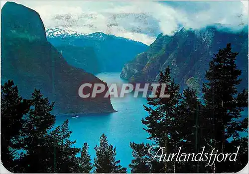 Moderne Karte Aurlandsfjord Norway