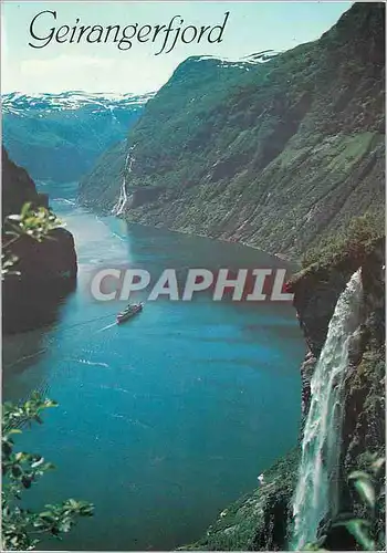 Moderne Karte Geirangerfjord View from the Ornevegen
