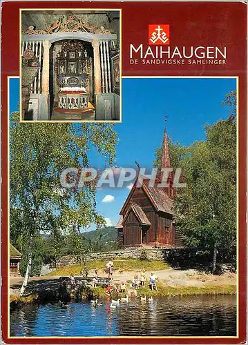 Cartes postales moderne Norge Altartavla Garmokyrkja