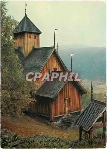 Moderne Karte Norway Uvdal stave church Numedal