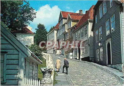 Moderne Karte Norway Bergen Gamle