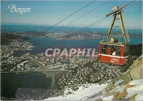 Cartes postales moderne Bergen med ulriksbanen Norway