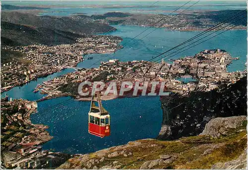 Cartes postales moderne Bergen Norway Ulrikken mountain lift