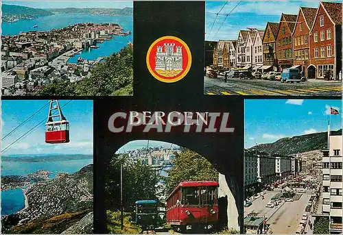 Moderne Karte Bergen Norway