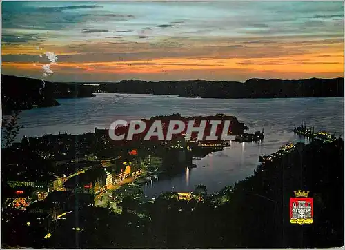 Cartes postales moderne Norway View of the town and the Harbour Centre Vagen by night