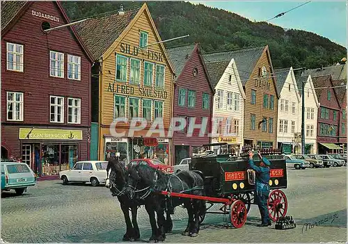 Moderne Karte Norway Bergen The Hanseatic Quay